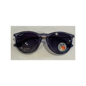 Ray-Ban Erika Classic - Polished Transp. Blue - Polarized Gray Lenses - New